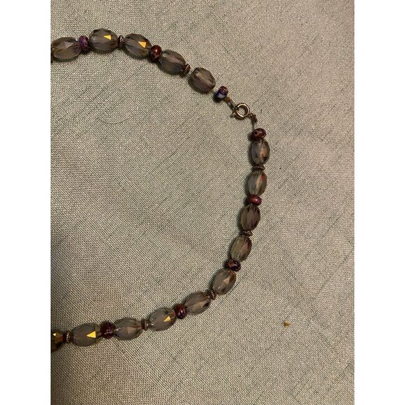 Vintage Lapis Lazuli Beaded Necklace (17") | Deep Blue Gemstone Strand with Gold - Picture 3 of 5